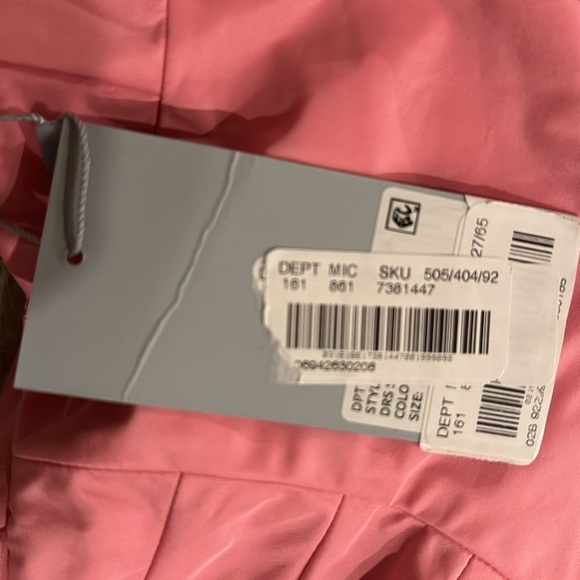 NEW Antonio Melani Sabine Sweetheart Neck Taffeta Bubble Hem Pink Mini Dress - Picture 2 of 3